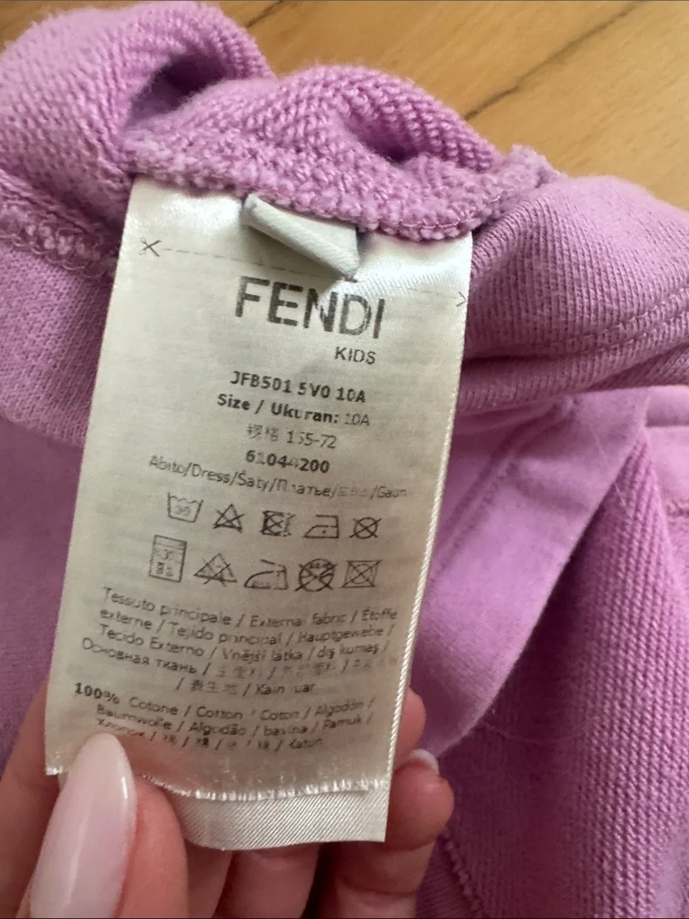 Fendi Pink Dress with Lavender Logo Waistband